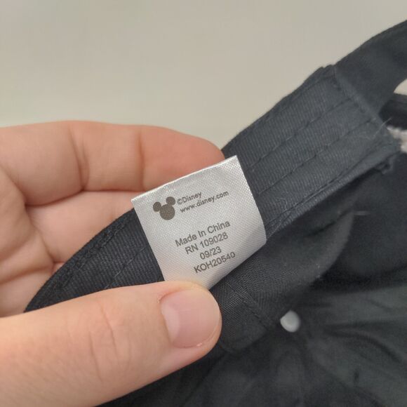 Minnie Mouse Slideback Hat Black One Size Adjustable Embroidered Disney - Picture 8 of 8